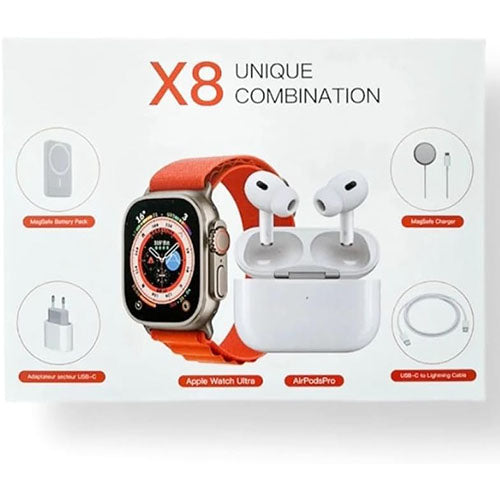 X8 Smartwatch with Power Bank and Wireless Earphone