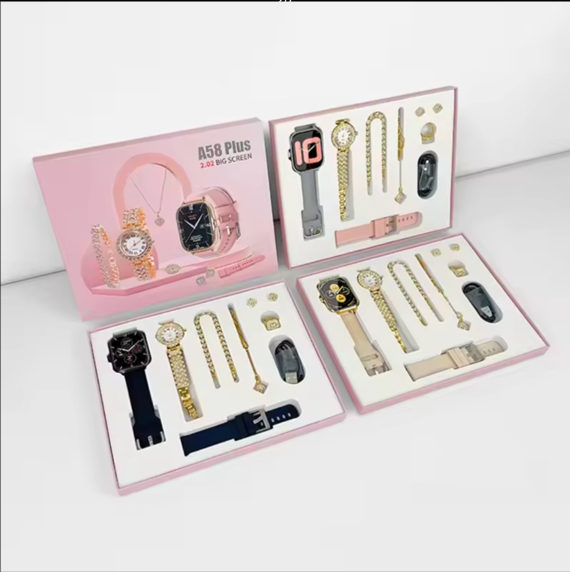 5 in 1 Smart Watch With Jewelry Set